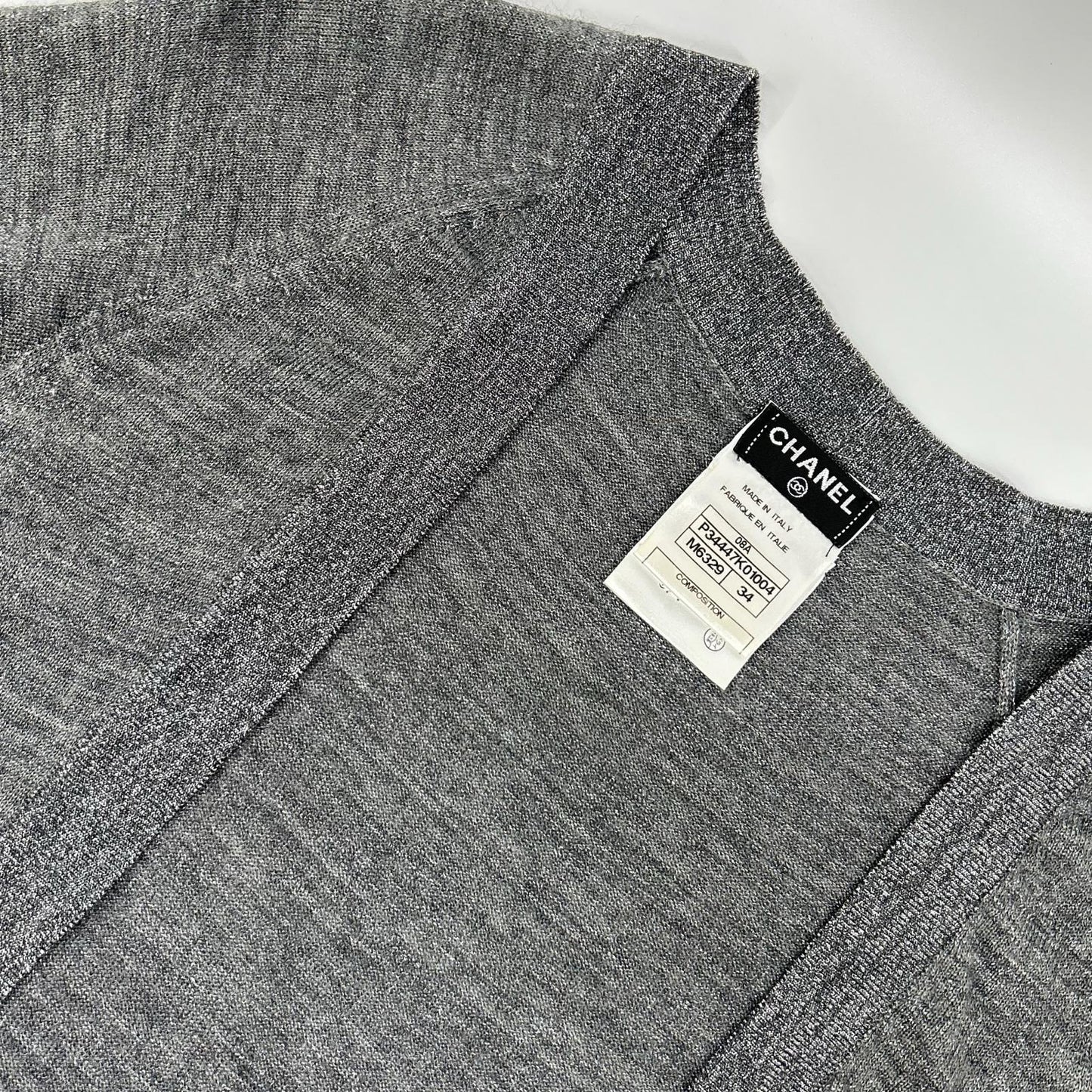CHANEL シャネル 08A P3447K01004 ラメ カシミヤ混 カーディガン/ボレロ トップス
