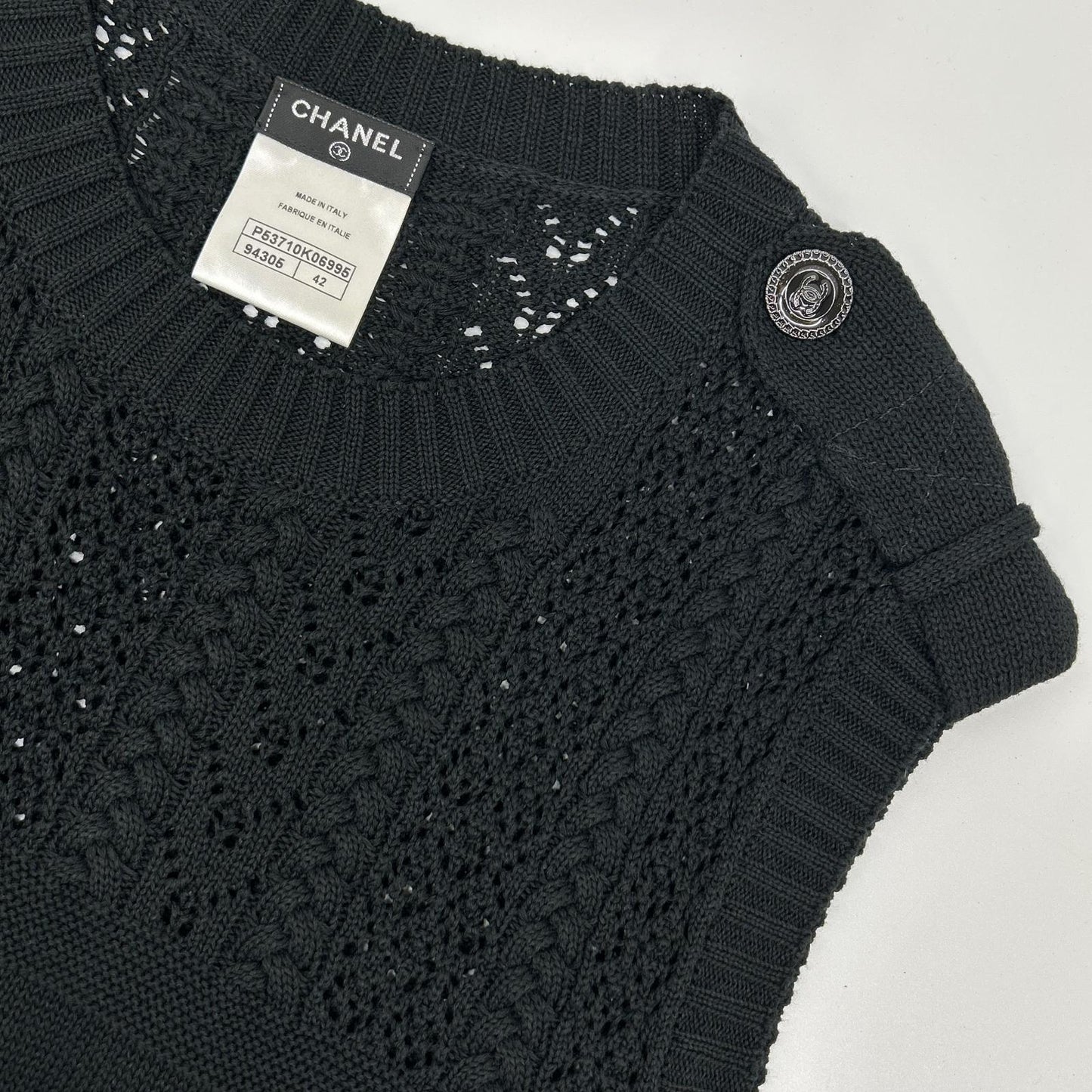 CHANEL シャネル P53710K06995 CC釦 ニットワンピース ワンピース