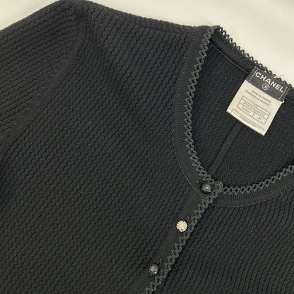 CHANEL シャネル 07年クルーズコレクション 07C P30229K00331 ブラック ビジュー釦 カーディガン トップス