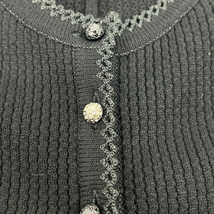CHANEL シャネル 07年クルーズコレクション 07C P30229K00331 ブラック ビジュー釦 カーディガン トップス