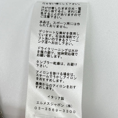 HERMES エルメス グレー リネン混 ドローストリング ニット タグ付き トップス