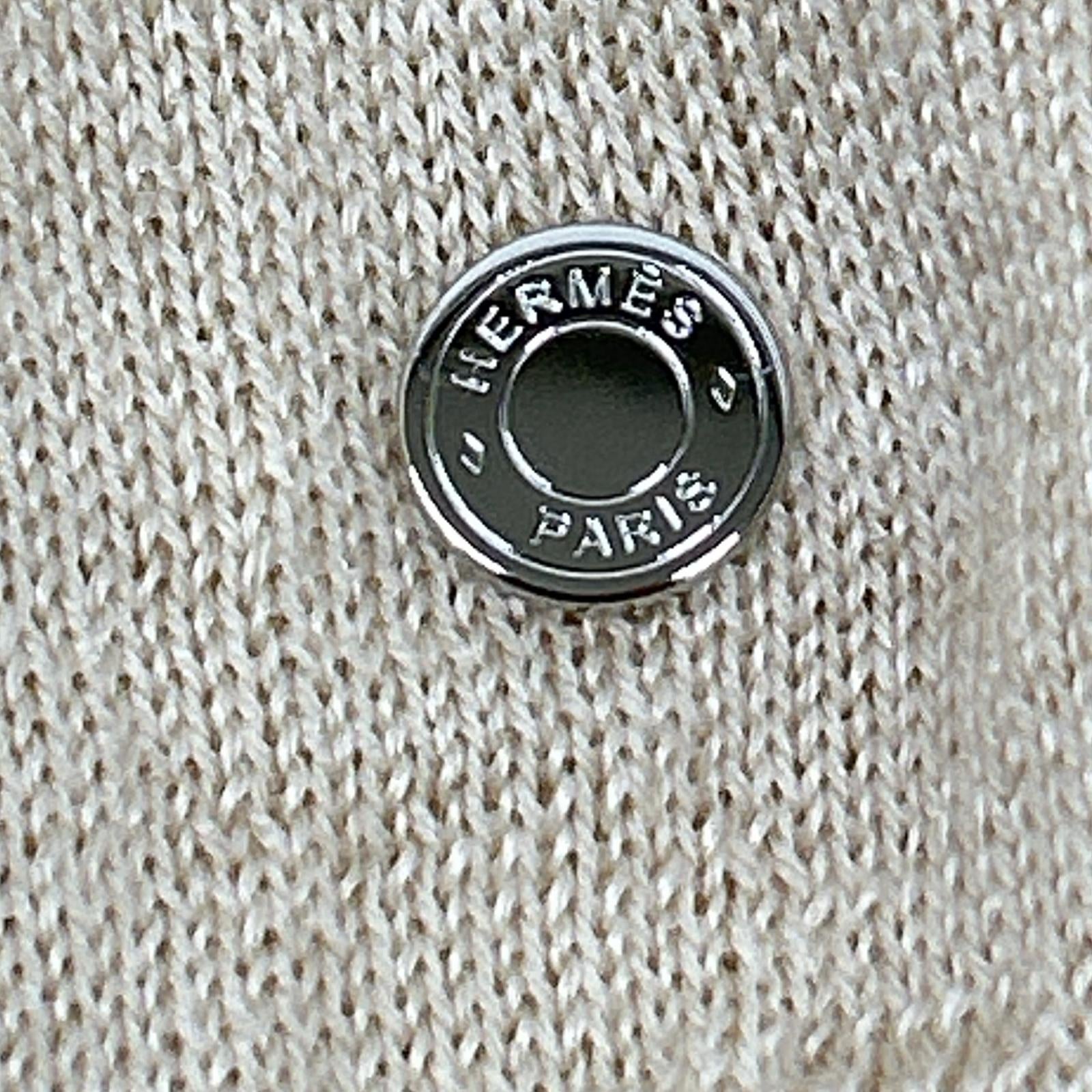 HERMES エルメス ベージュ カシミヤ×シルク ニットセーター トップス