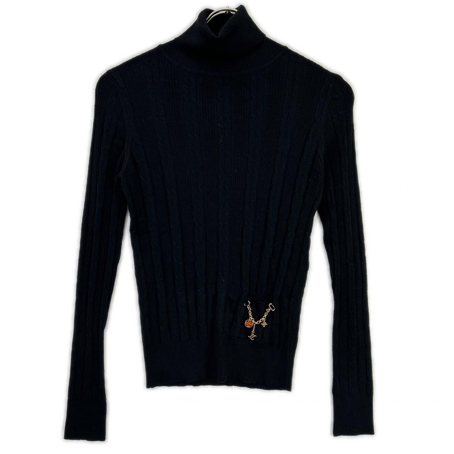 LOUIS VUITTON Louis Vuitton Turtleneck Knit Top with Charm