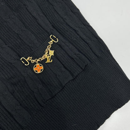 LOUIS VUITTON Louis Vuitton Turtleneck Knit Top with Charm