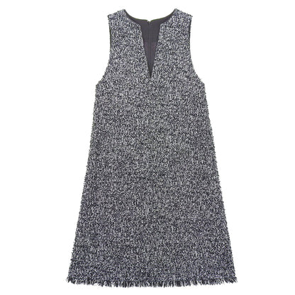 ANAYI アナイ 美品 ツイード ノースリーブ ワンピース レディース 黒 ブラック 36 102227-14-470-98-360 ワンピース