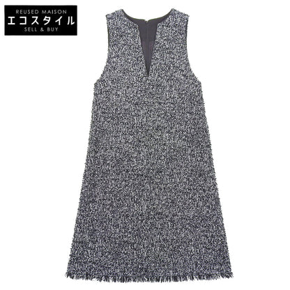 ANAYI アナイ 美品 ツイード ノースリーブ ワンピース レディース 黒 ブラック 36 102227-14-470-98-360 ワンピース