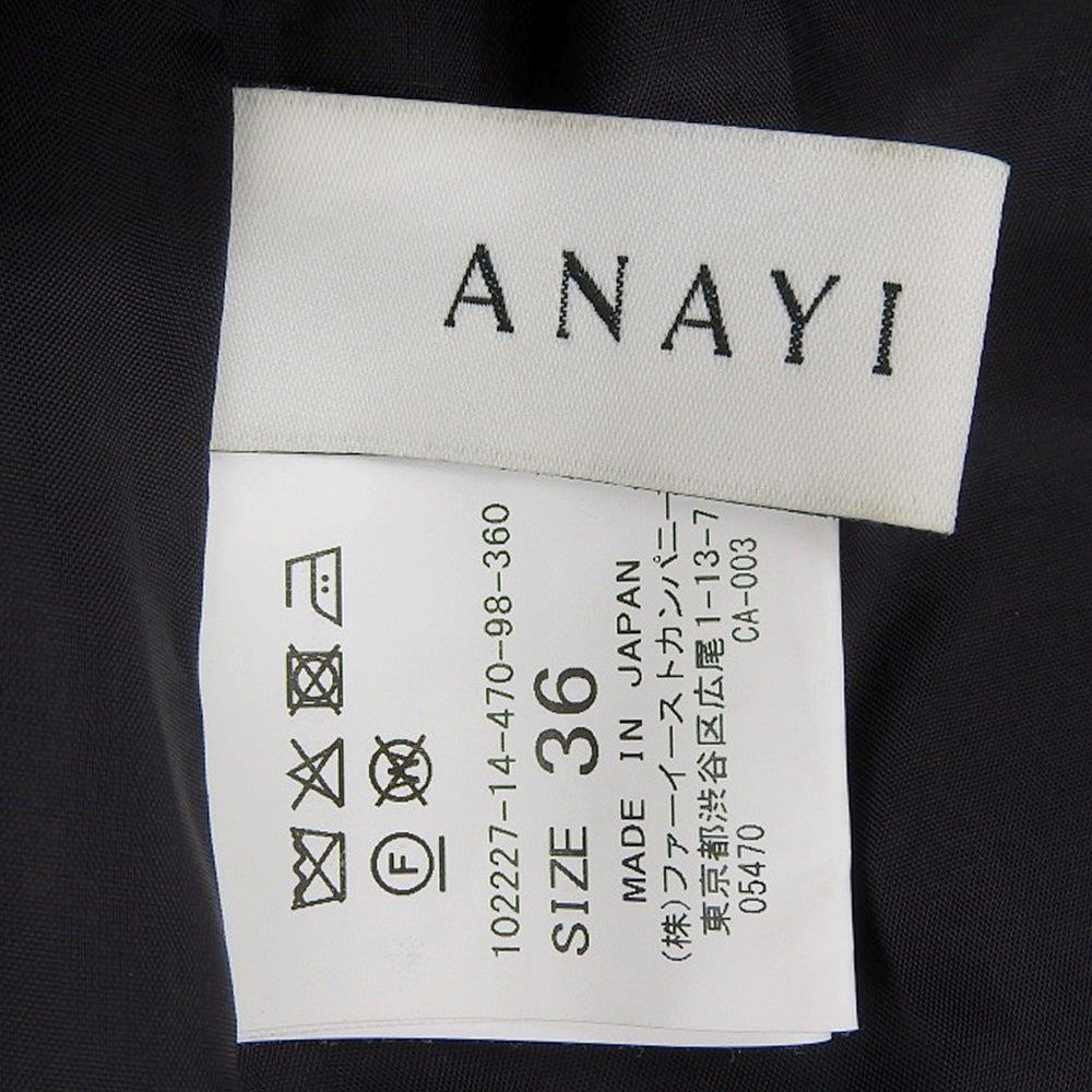 ANAYI アナイ 美品 ツイード ノースリーブ ワンピース レディース 黒 ブラック 36 102227-14-470-98-360 ワンピース
