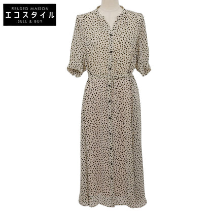ANAYI アナイ 新品同様 ジョーゼットレオパード シアーワンピース レディース ベージュ 36 102127-14-480-11-360 ワンピース