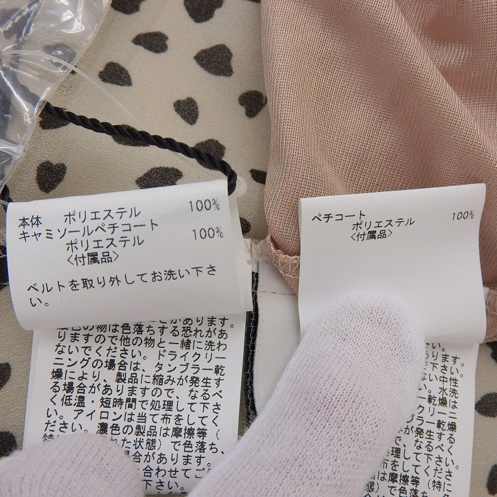 ANAYI アナイ 新品同様 ジョーゼットレオパード シアーワンピース レディース ベージュ 36 102127-14-480-11-360 ワンピース