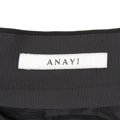 ANAYI アナイ 美品 ドット×フラワー Aライン フレアスカート レディース 38 黒 ブラック 102217-11-080-95-380 スカート