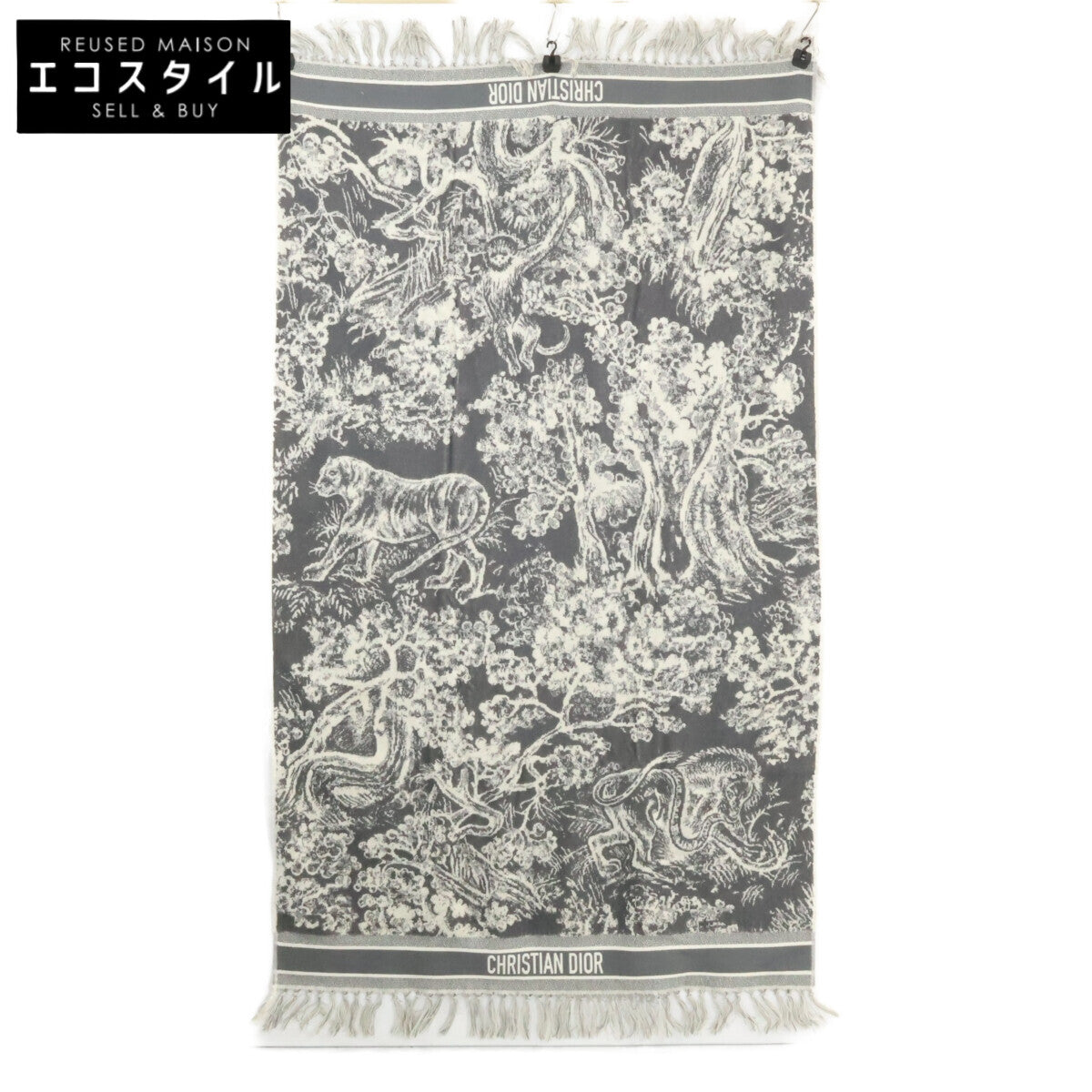 DIOR ディオール 【新品同様】14TDJ801ICRM トワルドゥジュイ フリンジ タオルケット その他