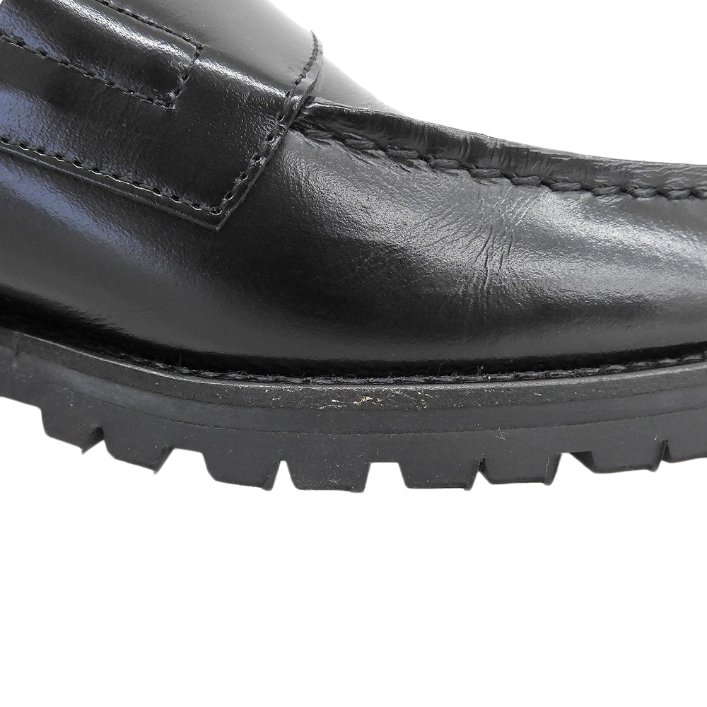 COMMEdesGARCONS HOMME コムデギャルソンオム 新品同様 田中オム ビブラムソール コインローファー シューズ メンズ 黒 25 HK-00071 90s シューズ