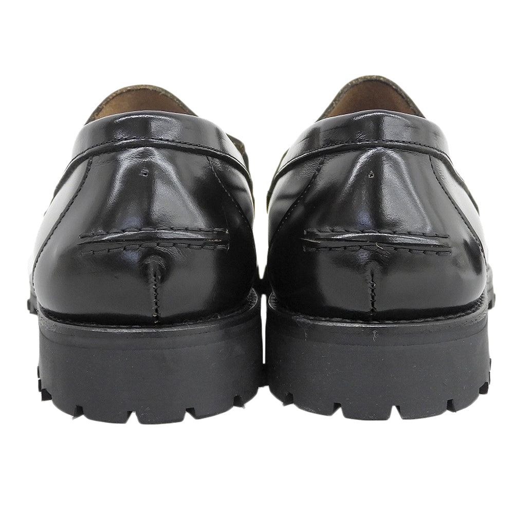 COMMEdesGARCONS HOMME コムデギャルソンオム 新品同様 田中オム ビブラムソール コインローファー シューズ メンズ 黒 25 HK-00071 90s シューズ