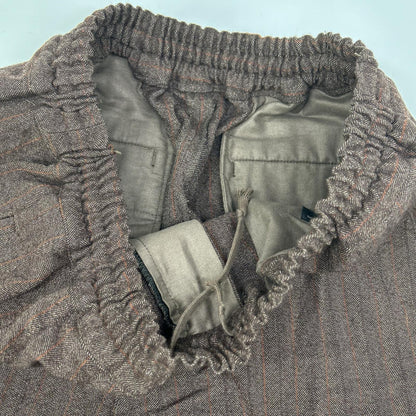 COMMEdesGARCONS HOMME PLUS Comme des Garçons Homme Plus 90s PP-05041S Brown Striped easy wide trousers Bottoms