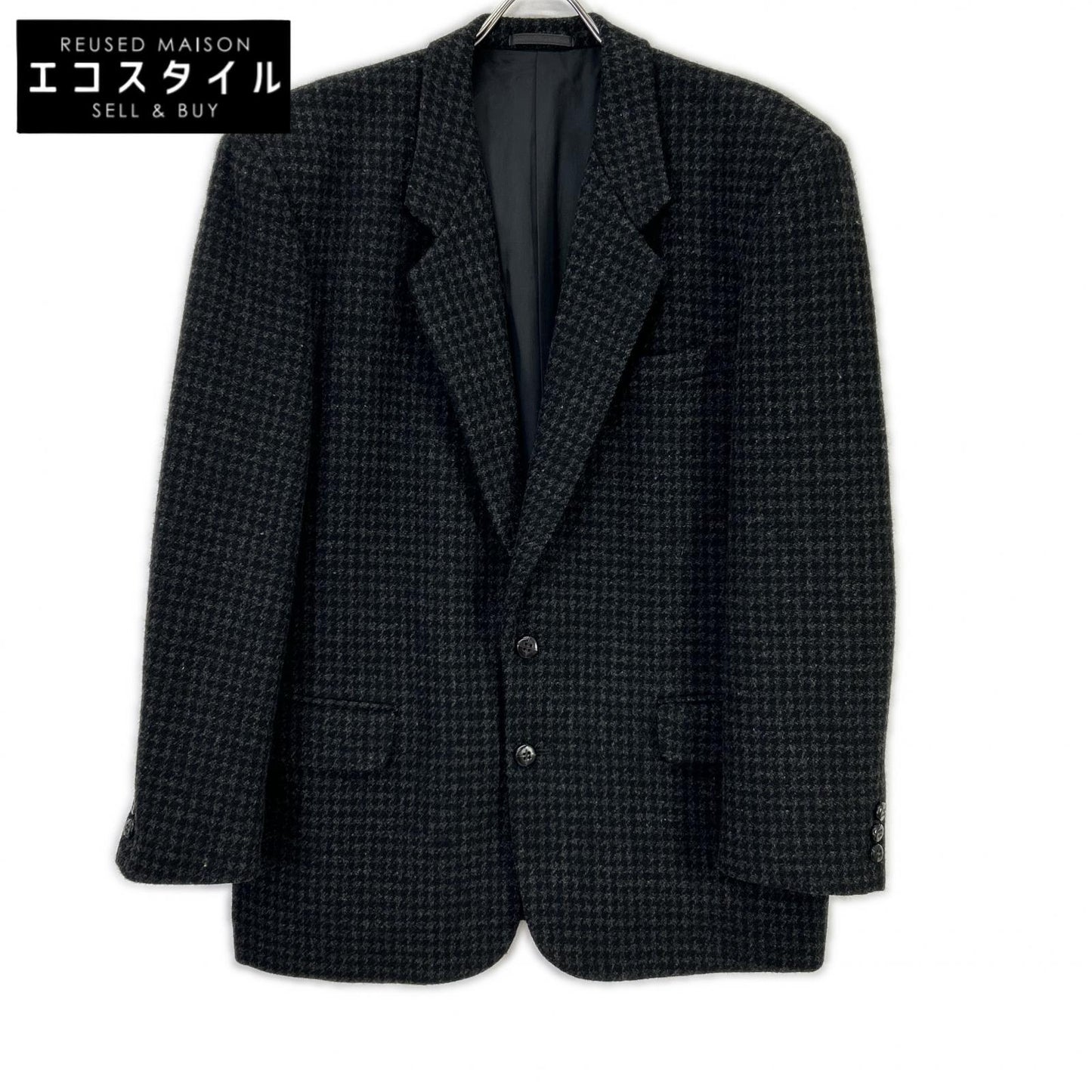COMMEdesGARCONS HOMME コムデギャルソンオム 90s 田中オム HJ-04042M ツイードウール ハウンドトゥース クルミ釦 シングルジャケット ジャケット