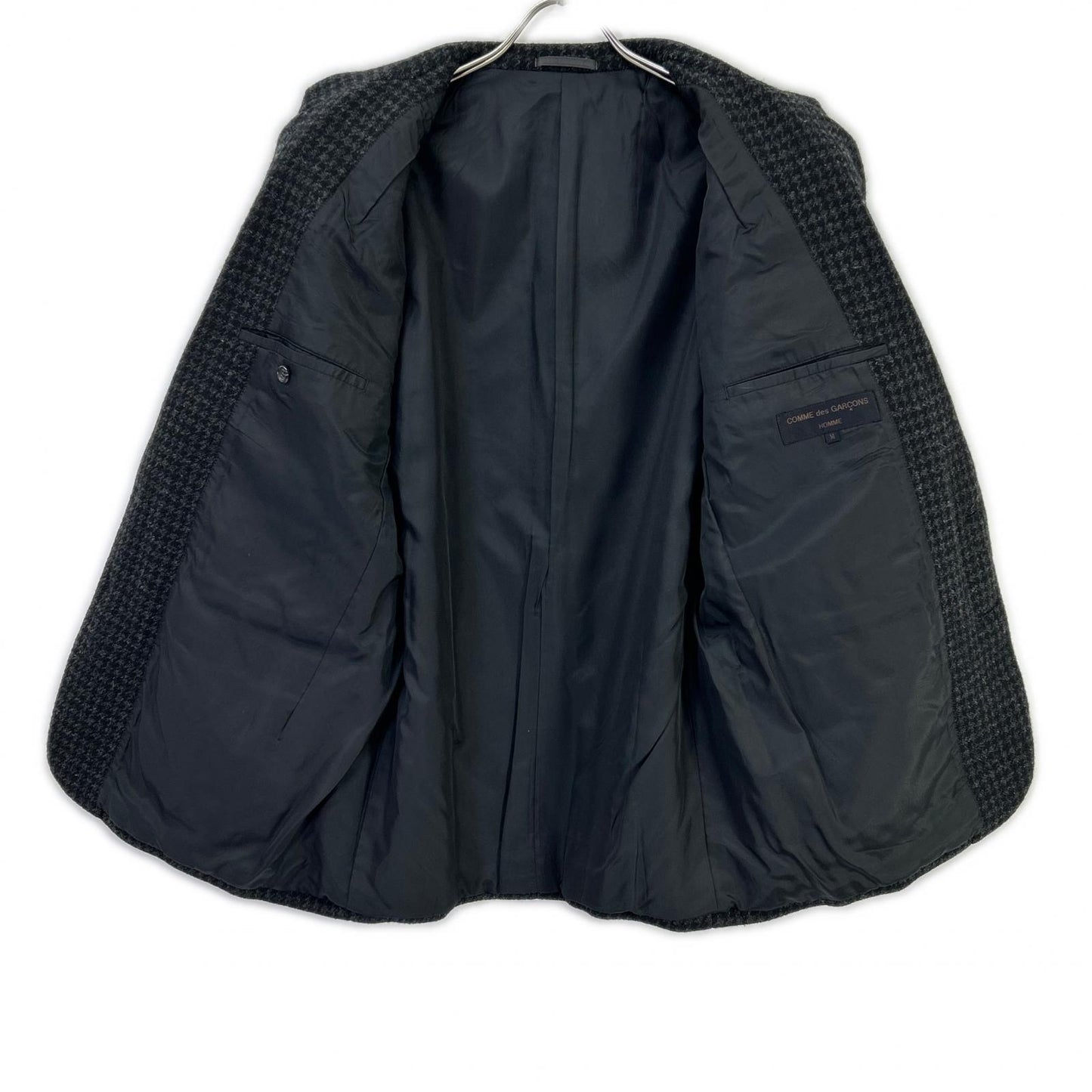 COMMEdesGARCONS HOMME コムデギャルソンオム 90s 田中オム HJ-04042M ツイードウール ハウンドトゥース クルミ釦 シングルジャケット ジャケット