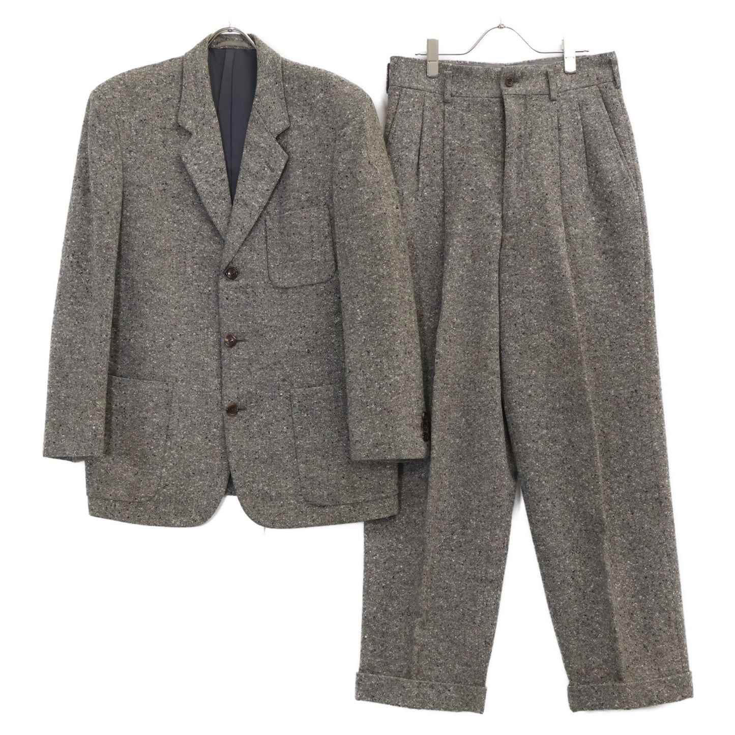 COMMEdesGARCONS HOMME コムデギャルソンオム 90s 田中オム HJ-08034M グレー ミックスツイード セットアップ スーツ セットアップ