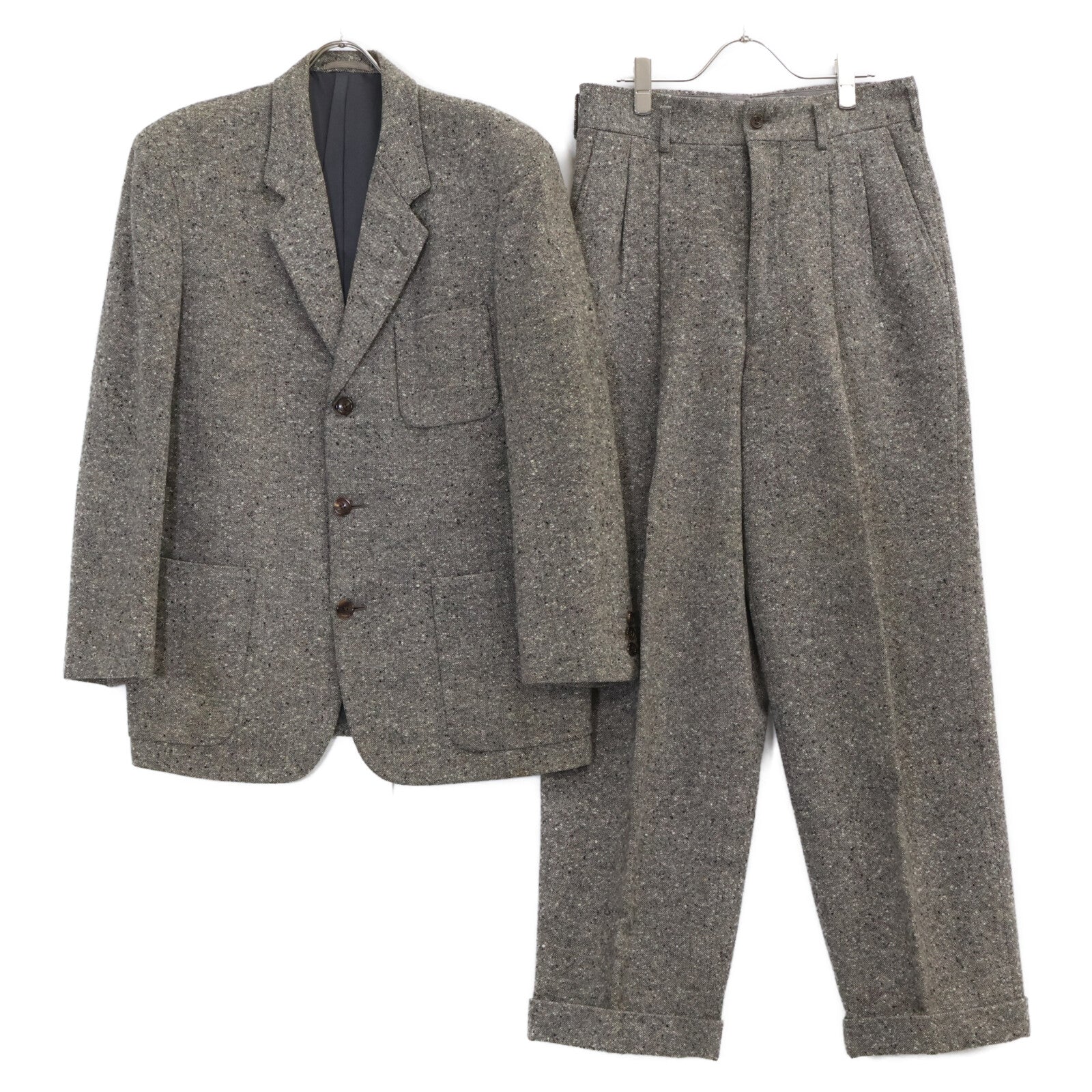 COMMEdesGARCONS HOMME コムデギャルソンオム 90s 田中オム HJ-08034M グレー ミックスツイード セットアップ スーツ セットアップ