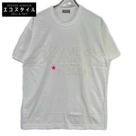 COMMEdesGARCONS HOMME コムデギャルソンオム 90s 田中オム HT-020500 ポイントカラーロゴ クルーネックTシャツ トップス