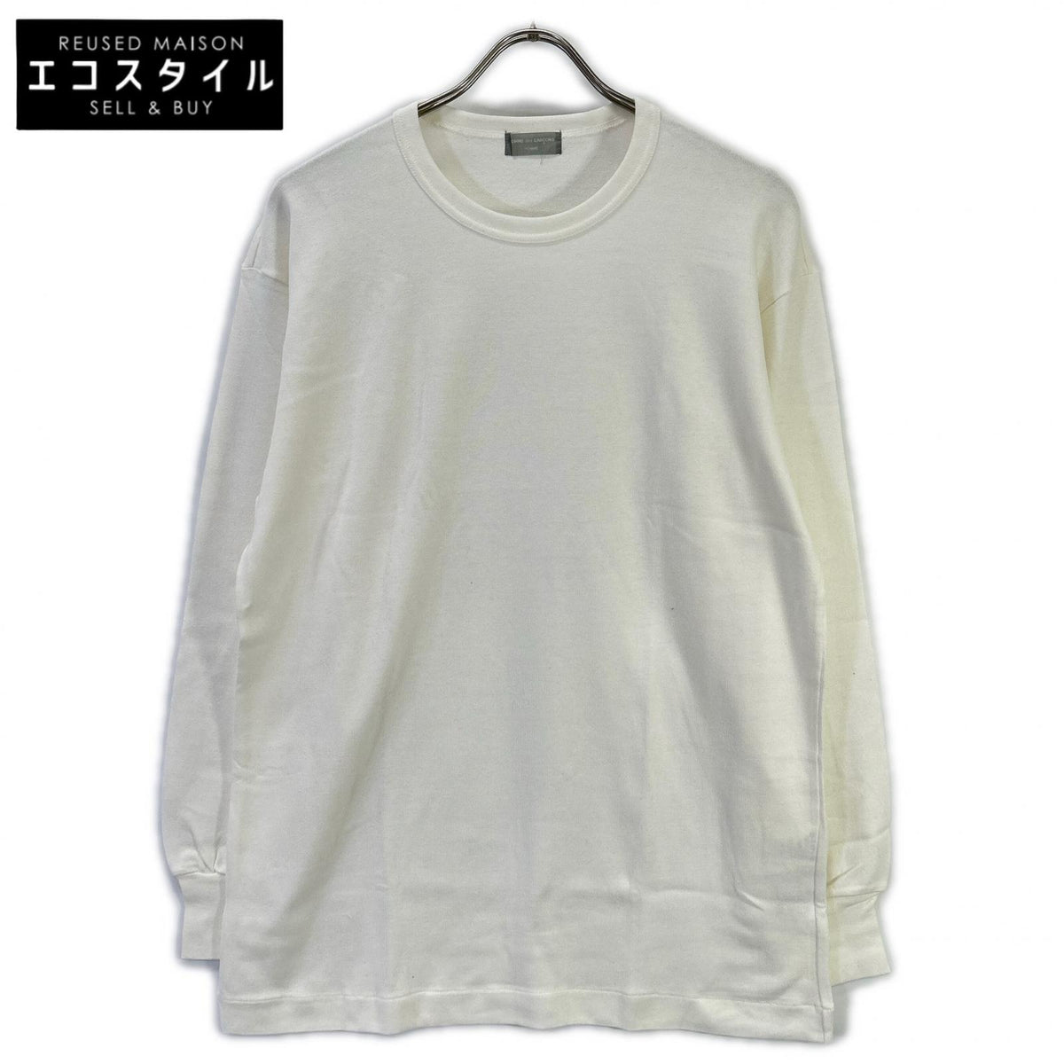 COMMEdesGARCONS HOMME コムデギャルソンオム 90s 田中オム HT-080010 ホワイト クルーネックリブカットソー トップス