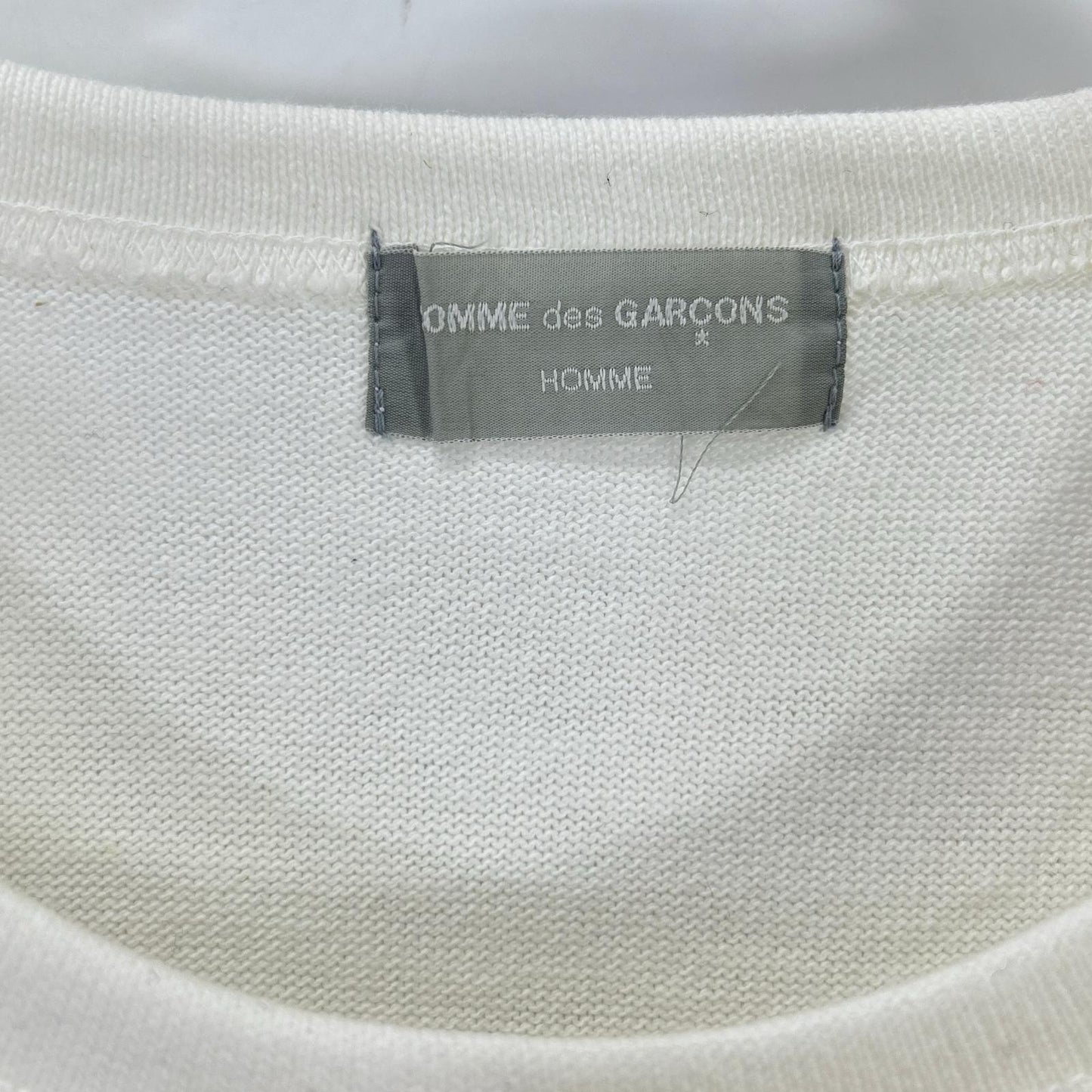 COMMEdesGARCONS HOMME コムデギャルソンオム 90s 田中オム HT-080010 ホワイト クルーネックリブカットソー トップス