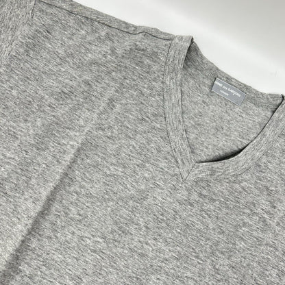 COMMEdesGARCONS HOMME コムデギャルソンオム 90s 田中オム HT-020410 グレー ロゴプリント VネックTシャツ トップス