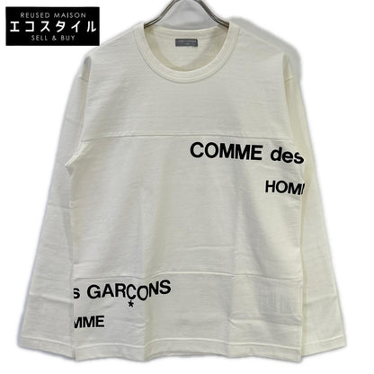 COMMEdesGARCONS HOMME コムデギャルソンオム 00s 田中オム HE-T003 ロゴプリント ホワイト クルーネックカットソー トップス