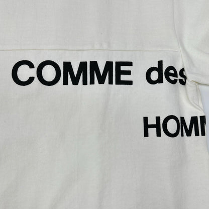 COMMEdesGARCONS HOMME コムデギャルソンオム 00s 田中オム HE-T003 ロゴプリント ホワイト クルーネックカットソー トップス