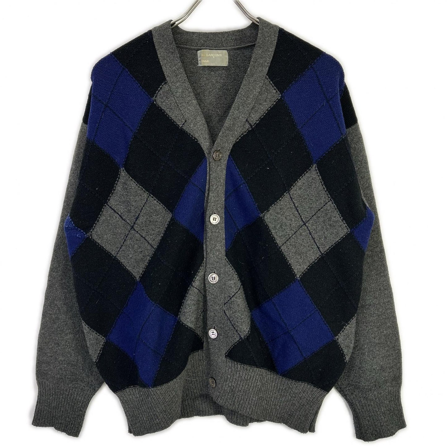 COMMEdesGARCONS HOMME コムデギャルソンオム 90s 田中オム HN-080180 アーガイルニットカーディガン トップス