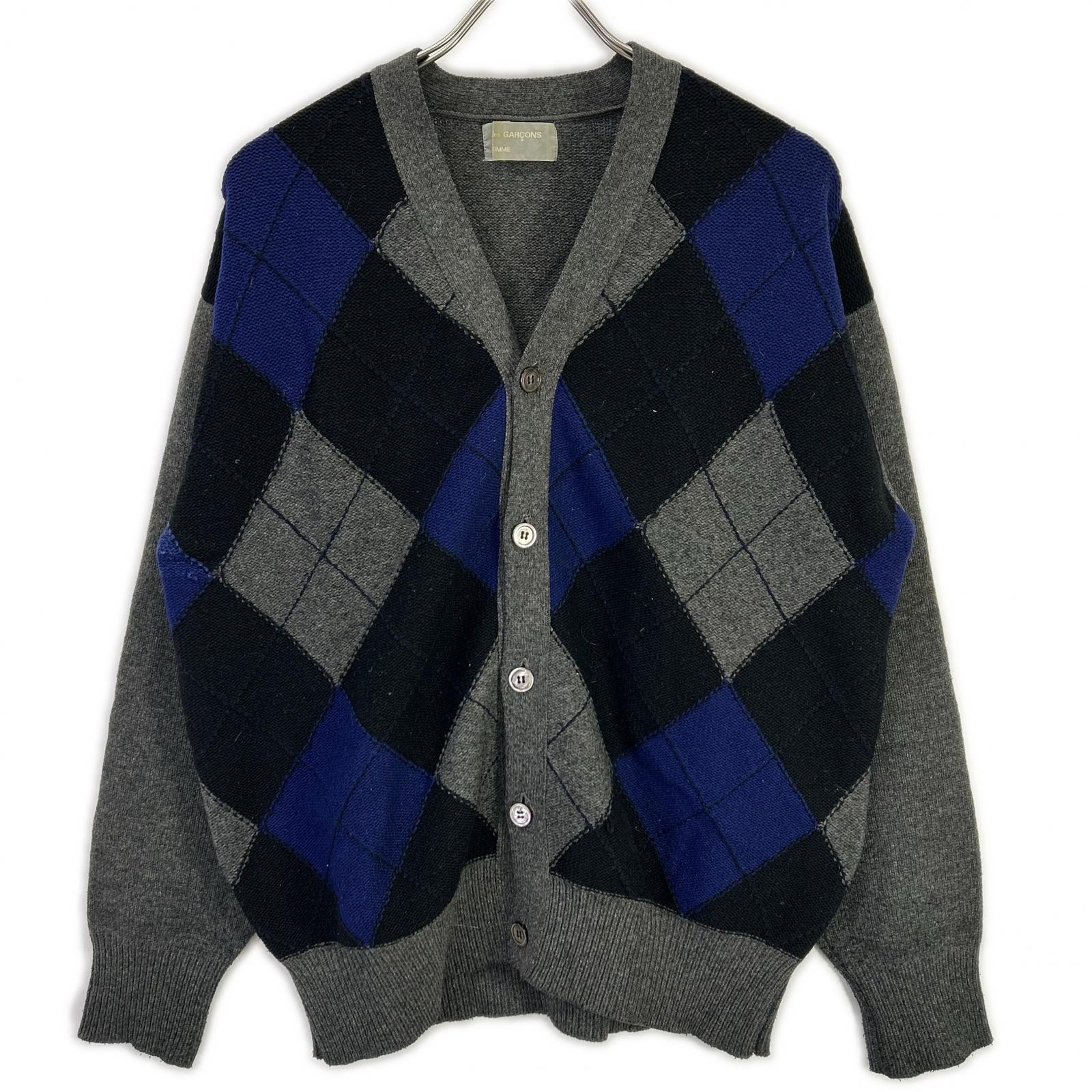 COMMEdesGARCONS HOMME コムデギャルソンオム 90s 田中オム HN-080180 アーガイルニットカーディガン トップス