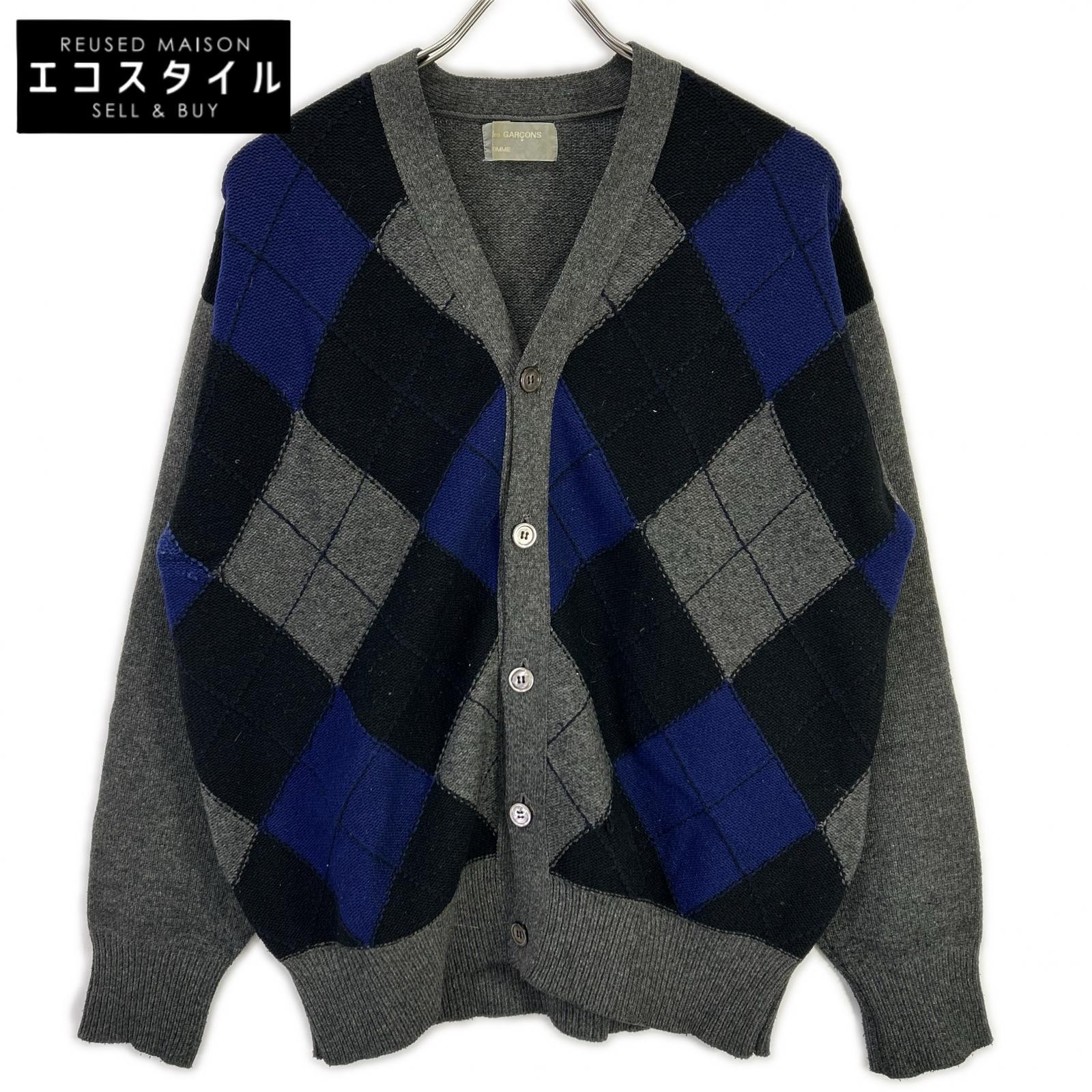 COMMEdesGARCONS HOMME コムデギャルソンオム 90s 田中オム HN-080180 アーガイルニットカーディガン トップス