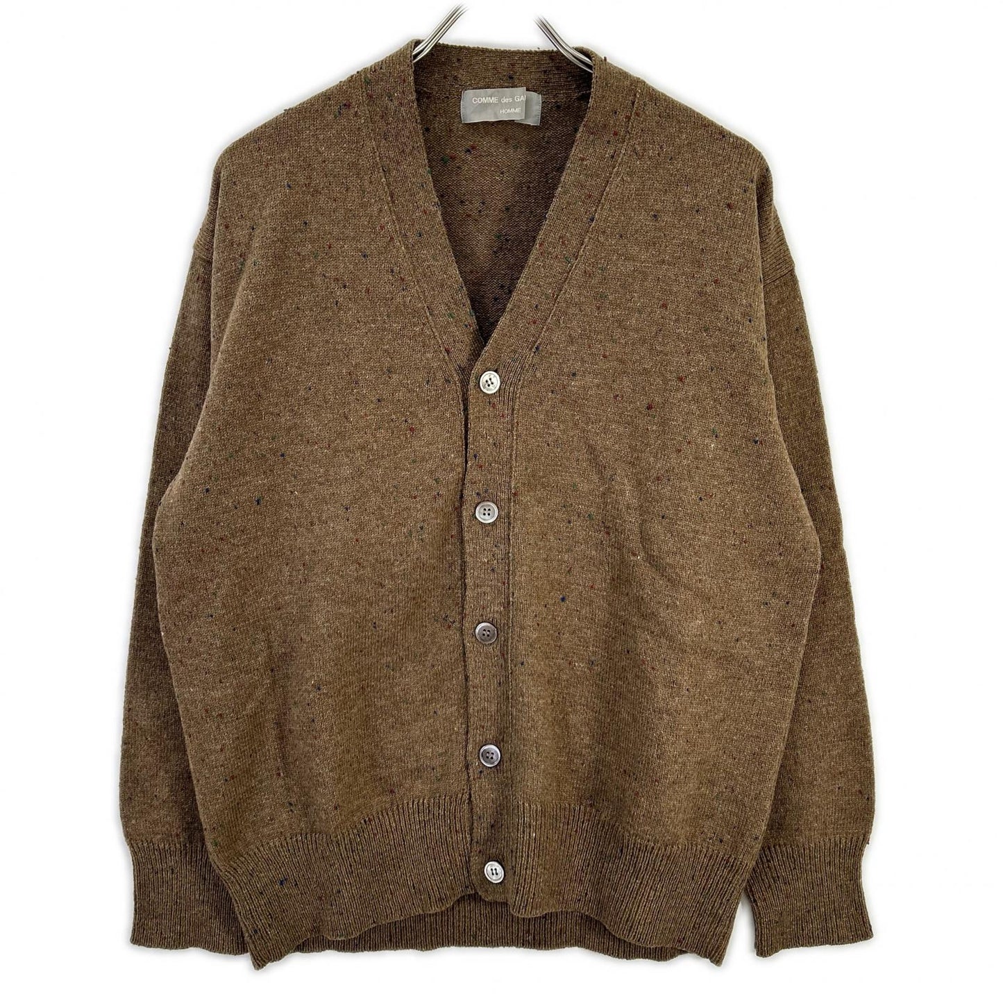 COMMEdesGARCONS HOMME コムデギャルソンオム 90s 田中オム HN-050250 ブラウン ミックスカラー ニットカーディガン トップス