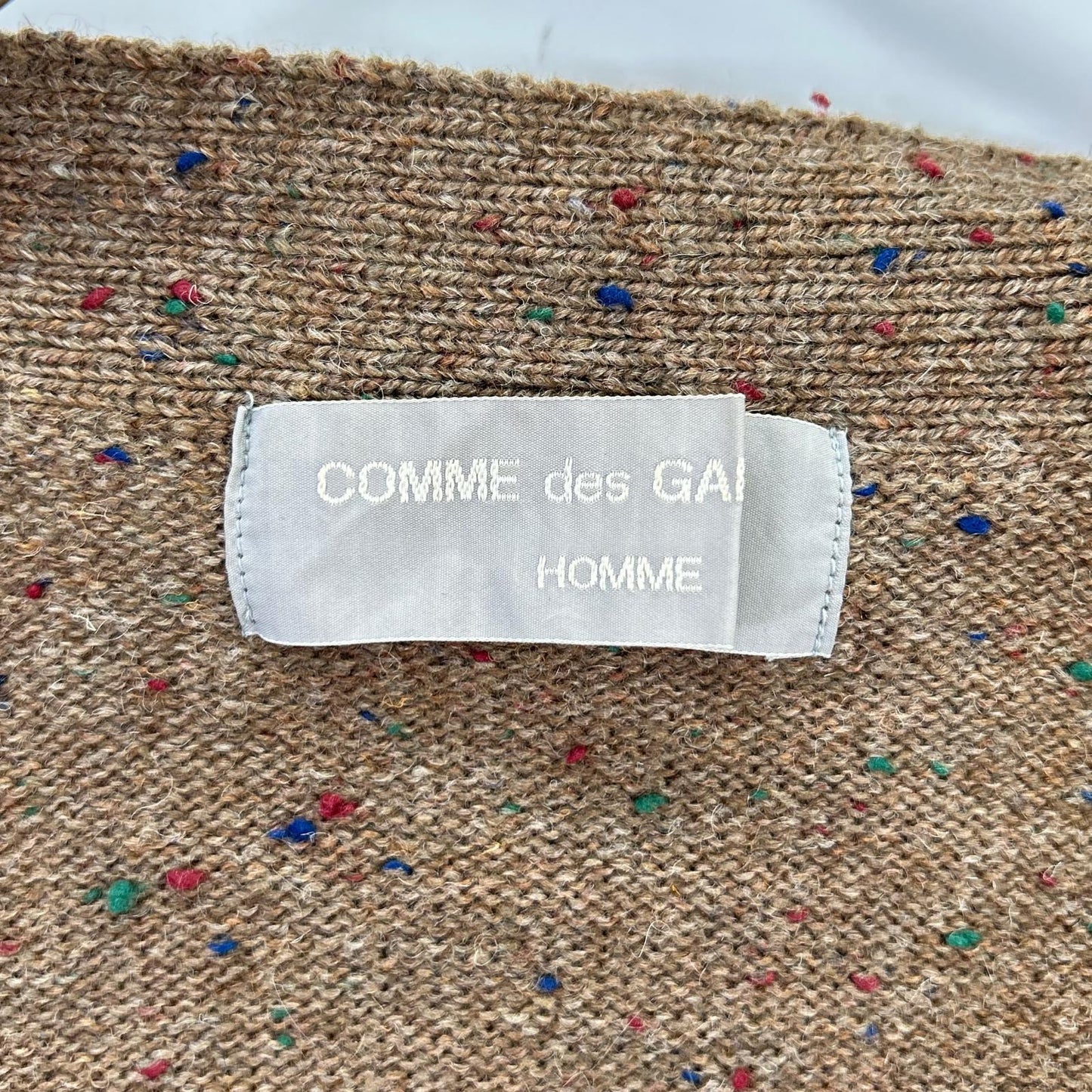 COMMEdesGARCONS HOMME コムデギャルソンオム 90s 田中オム HN-050250 ブラウン ミックスカラー ニットカーディガン トップス