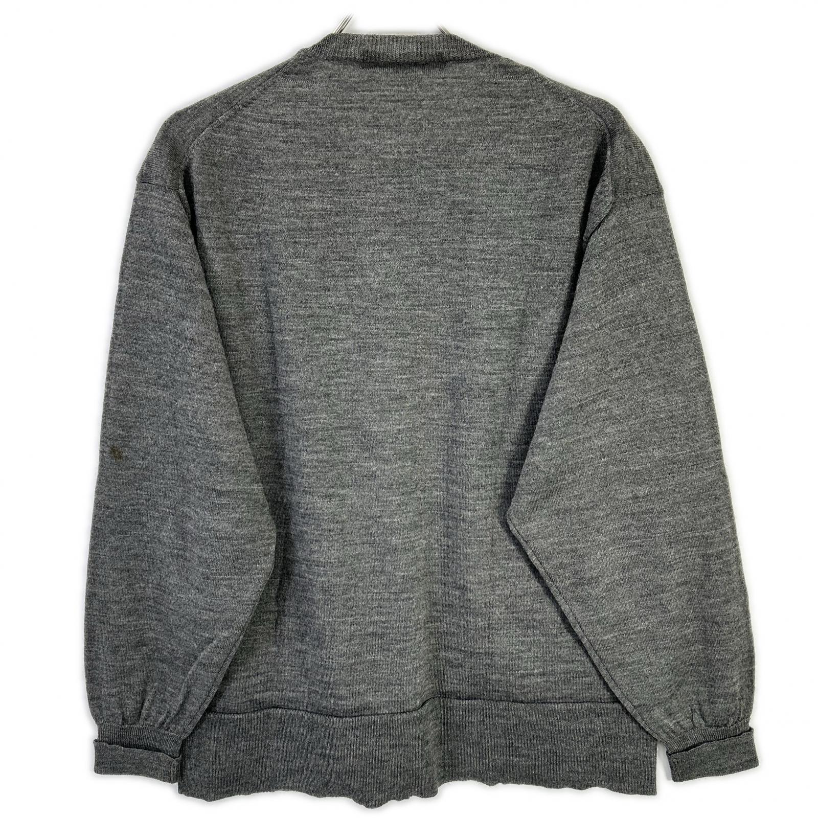 COMMEdesGARCONS HOMME コムデギャルソンオム 00s 田中オム HE-N003 グレー 透かしプリント ニットカーディガン トップス