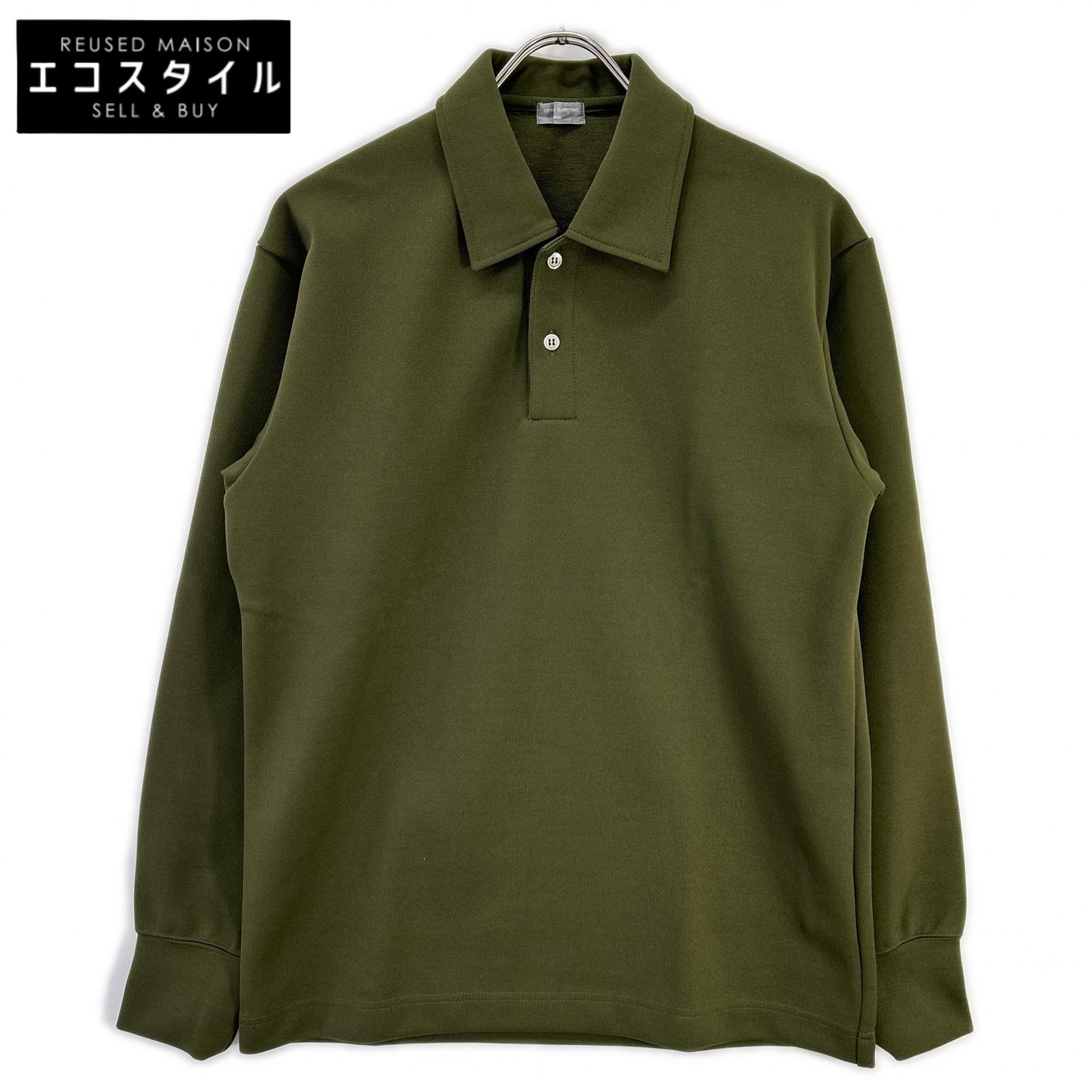 COMMEdesGARCONS HOMME コムデギャルソンオム 00s 田中オム HC-T030 カーキ ロングスリーブ ポロシャツ トップス