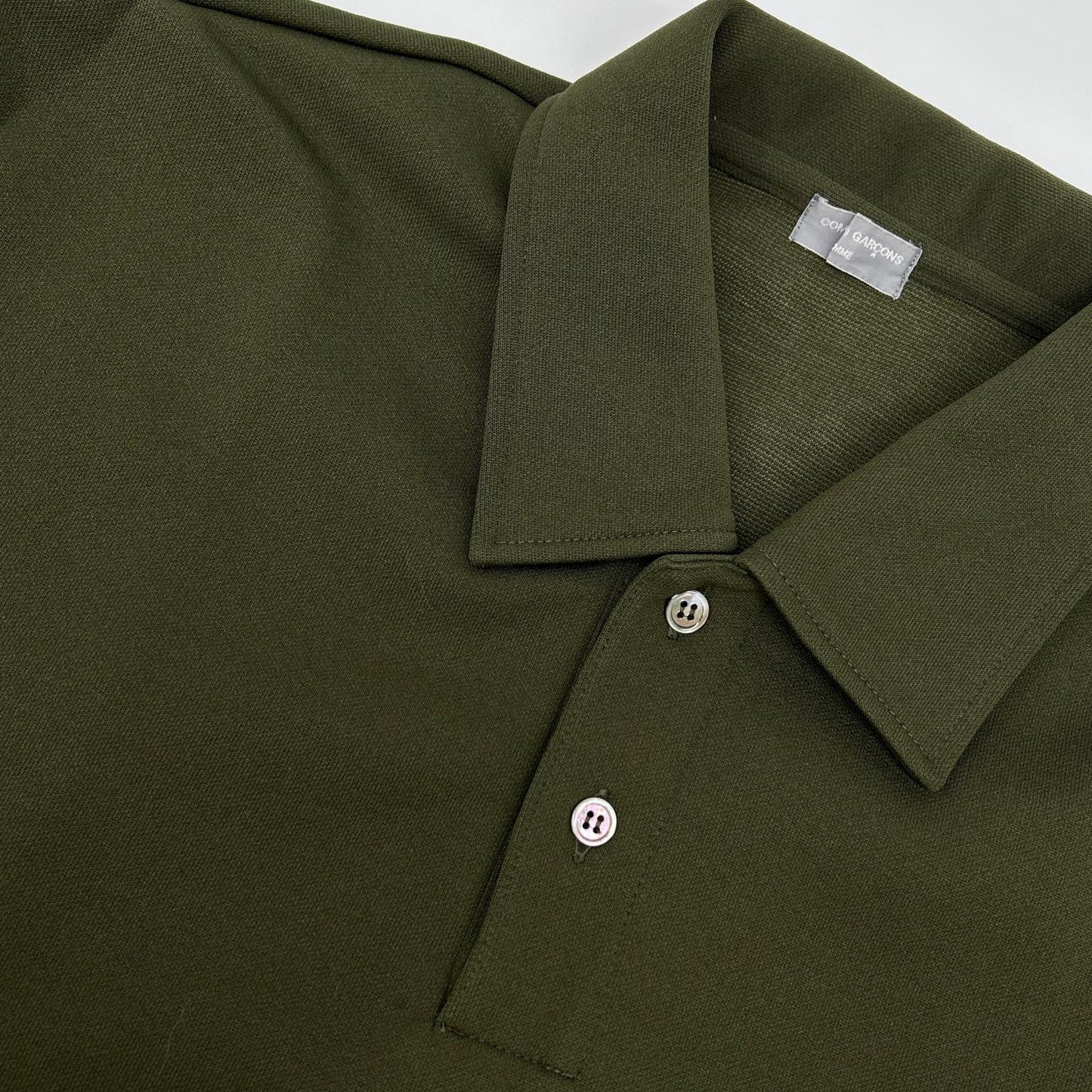 COMMEdesGARCONS HOMME コムデギャルソンオム 00s 田中オム HC-T030 カーキ ロングスリーブ ポロシャツ トップス