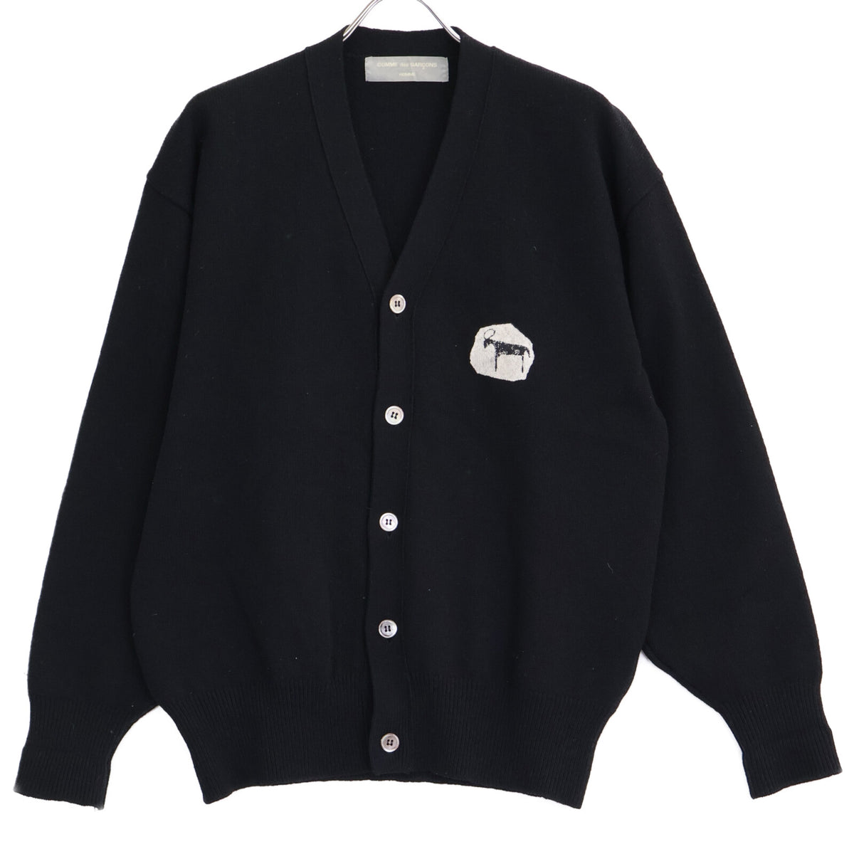 COMMEdesGARCONS HOMME コムデギャルソンオム AD1991 田中オム HN-050180 ヘラジカプリント ニット カーディガン トップス