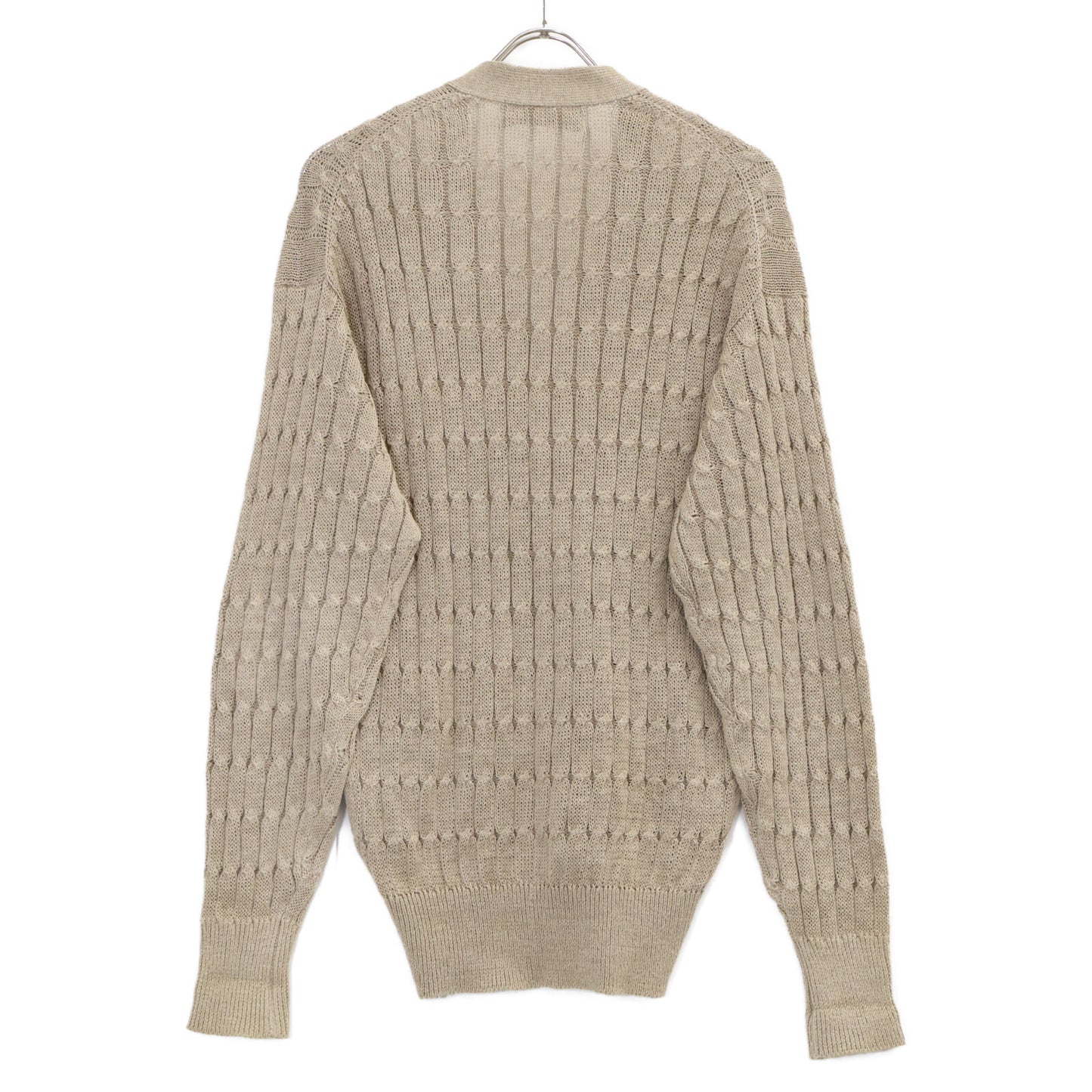 COMMEdesGARCONS HOMME コムデギャルソンオム 90s 田中オム HN-020090 ベージュ リネンニットカーディガン トップス