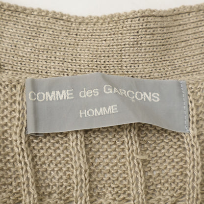 COMMEdesGARCONS HOMME コムデギャルソンオム 90s 田中オム HN-020090 ベージュ リネンニットカーディガン トップス