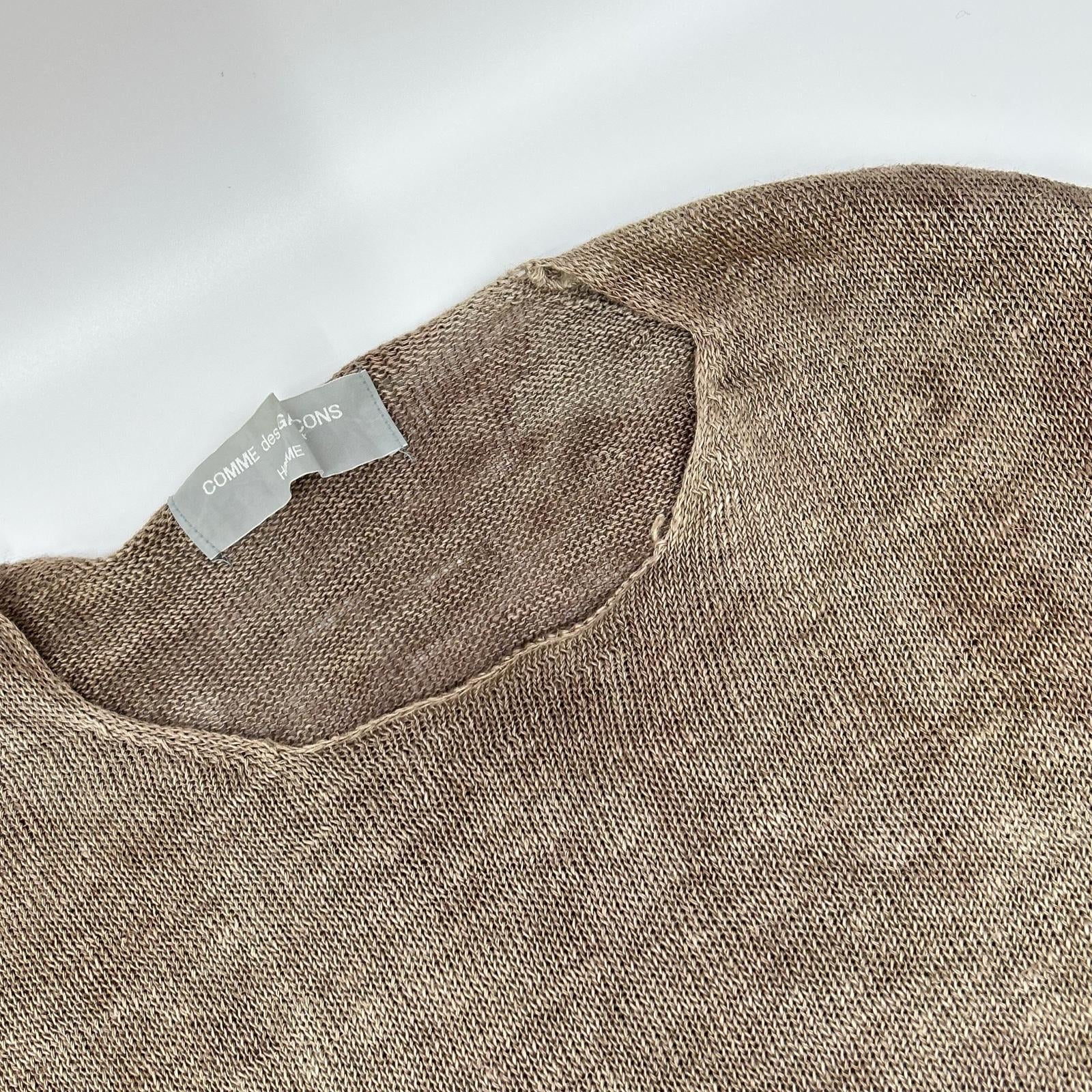 COMMEdesGARCONS HOMME コムデギャルソンオム 90s 田中オム HN-020070 製品染め エスニック柄 リネン ニット トップス