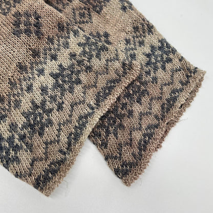 COMMEdesGARCONS HOMME Comme des Garçons Homme 90s Tanaka Homme HN-020070 garment-dyed ethnic-pattern linen knit sweater, top