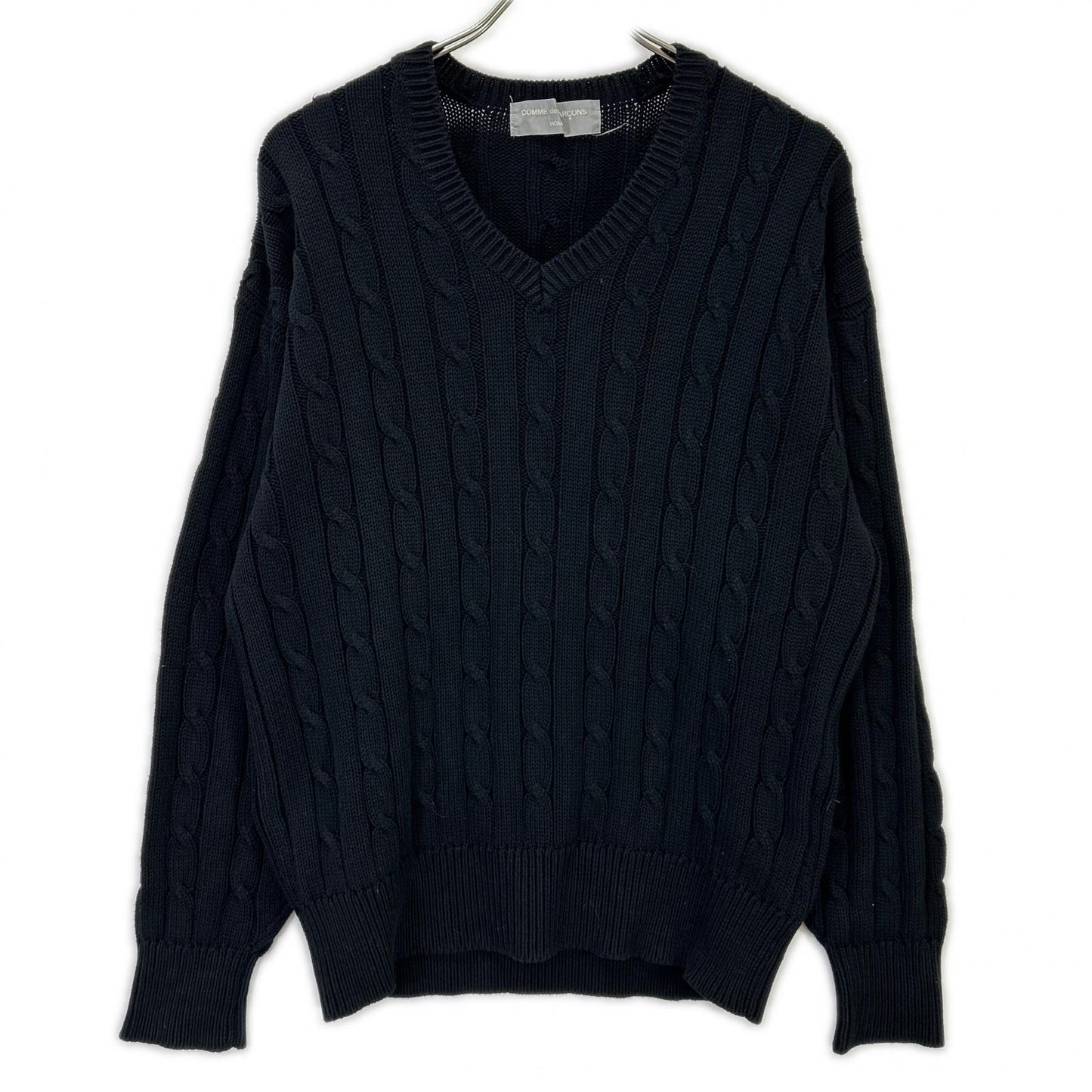 COMMEdesGARCONS HOMME コムデギャルソンオム 80s 1989年 田中オム HN-020050 ブラック アランニット トップス
