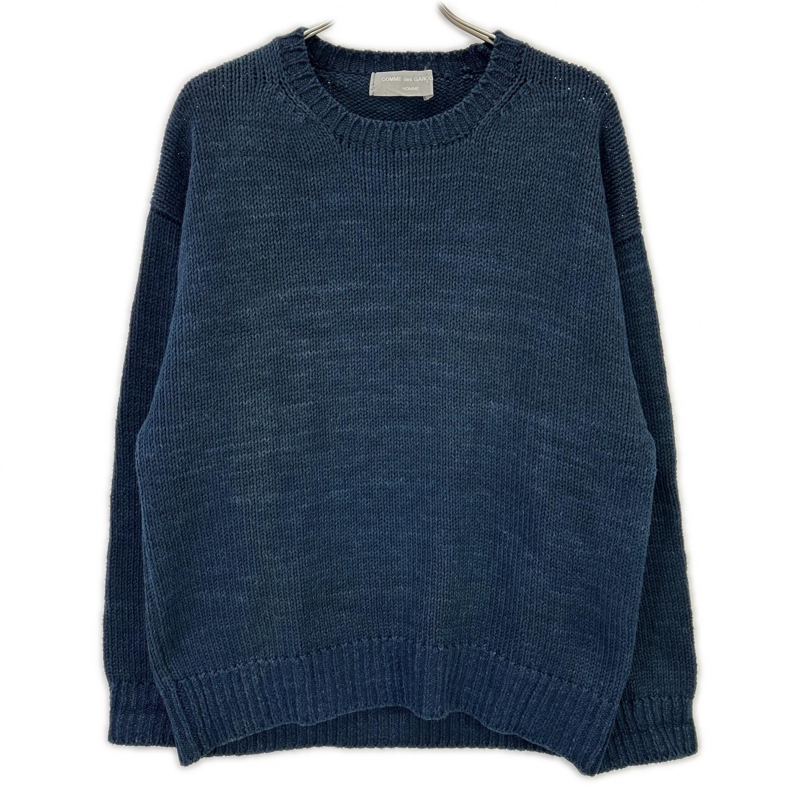 COMMEdesGARCONS HOMME コムデギャルソンオム 90s 田中オム HN-020230 藍染め クルーネックニット トップス