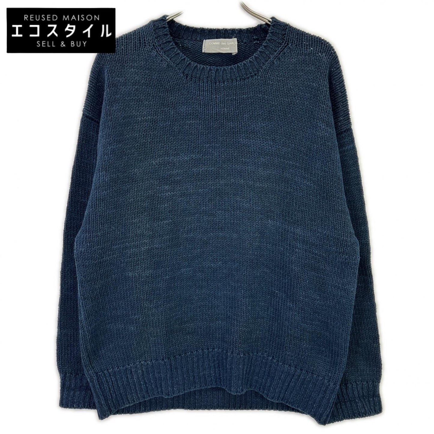 COMMEdesGARCONS HOMME コムデギャルソンオム 90s 田中オム HN-020230 藍染め クルーネックニット トップス