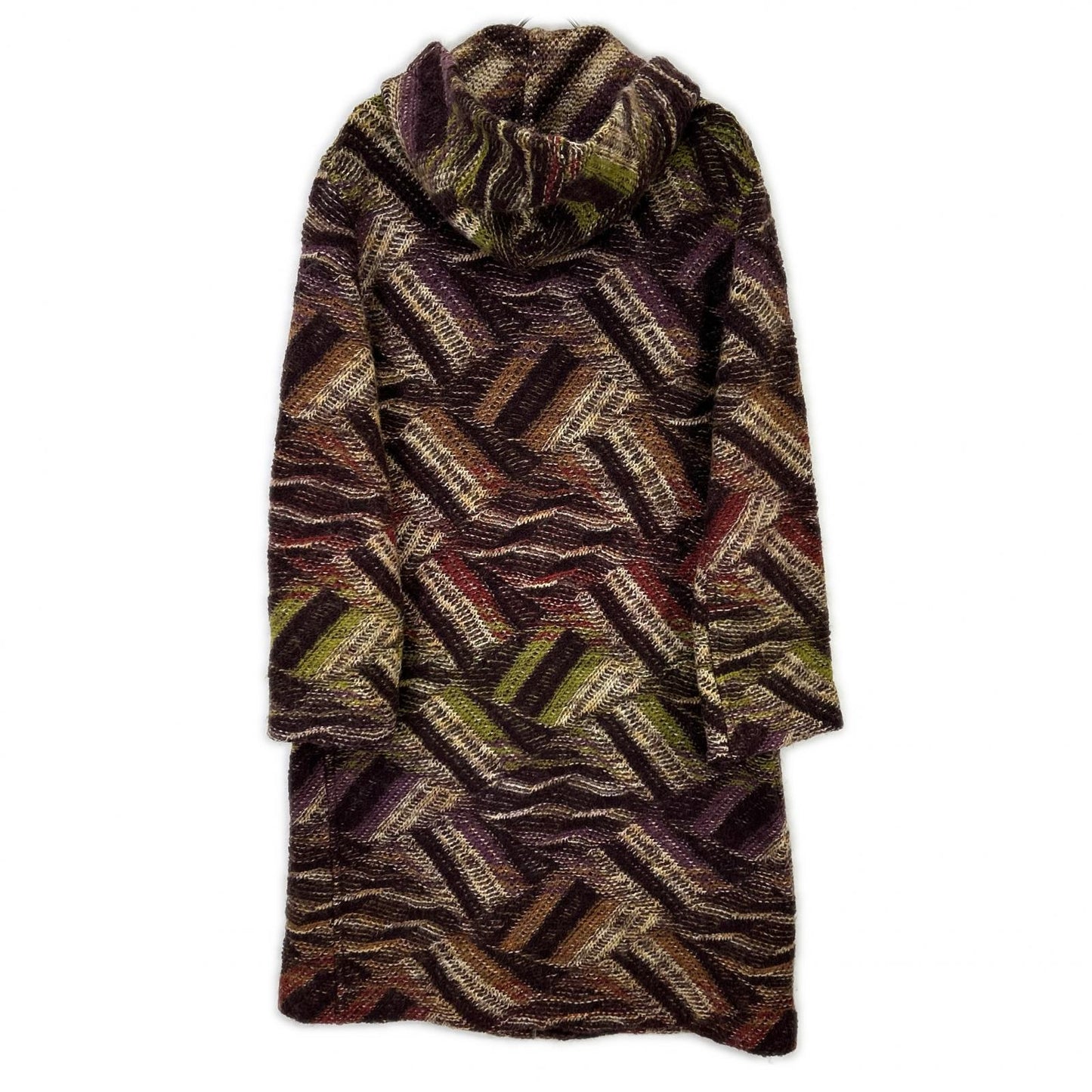MISSONI ミッソーニ 90s オレンジラベル マルチカラー フーディーニットコート コート