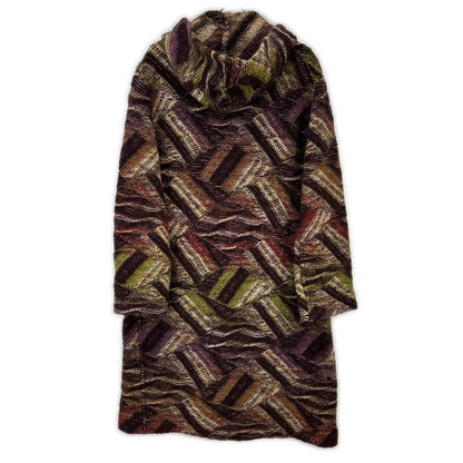 MISSONI ミッソーニ 90s オレンジラベル マルチカラー フーディーニットコート コート