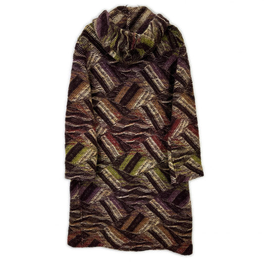 MISSONI ミッソーニ 90s オレンジラベル マルチカラー フーディーニットコート コート