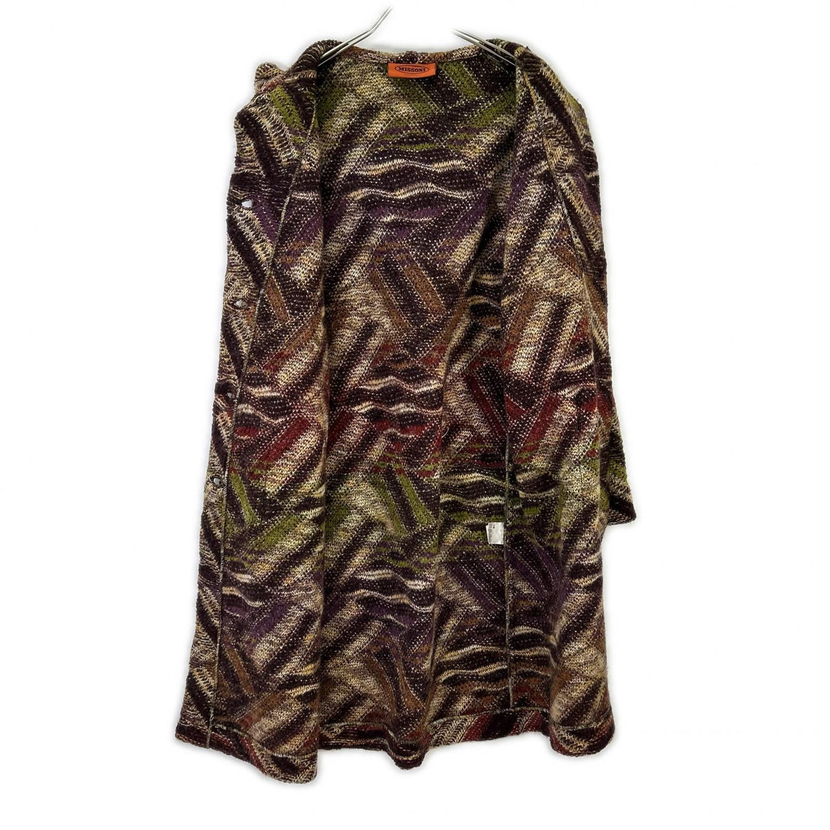 MISSONI ミッソーニ 90s オレンジラベル マルチカラー フーディーニットコート コート