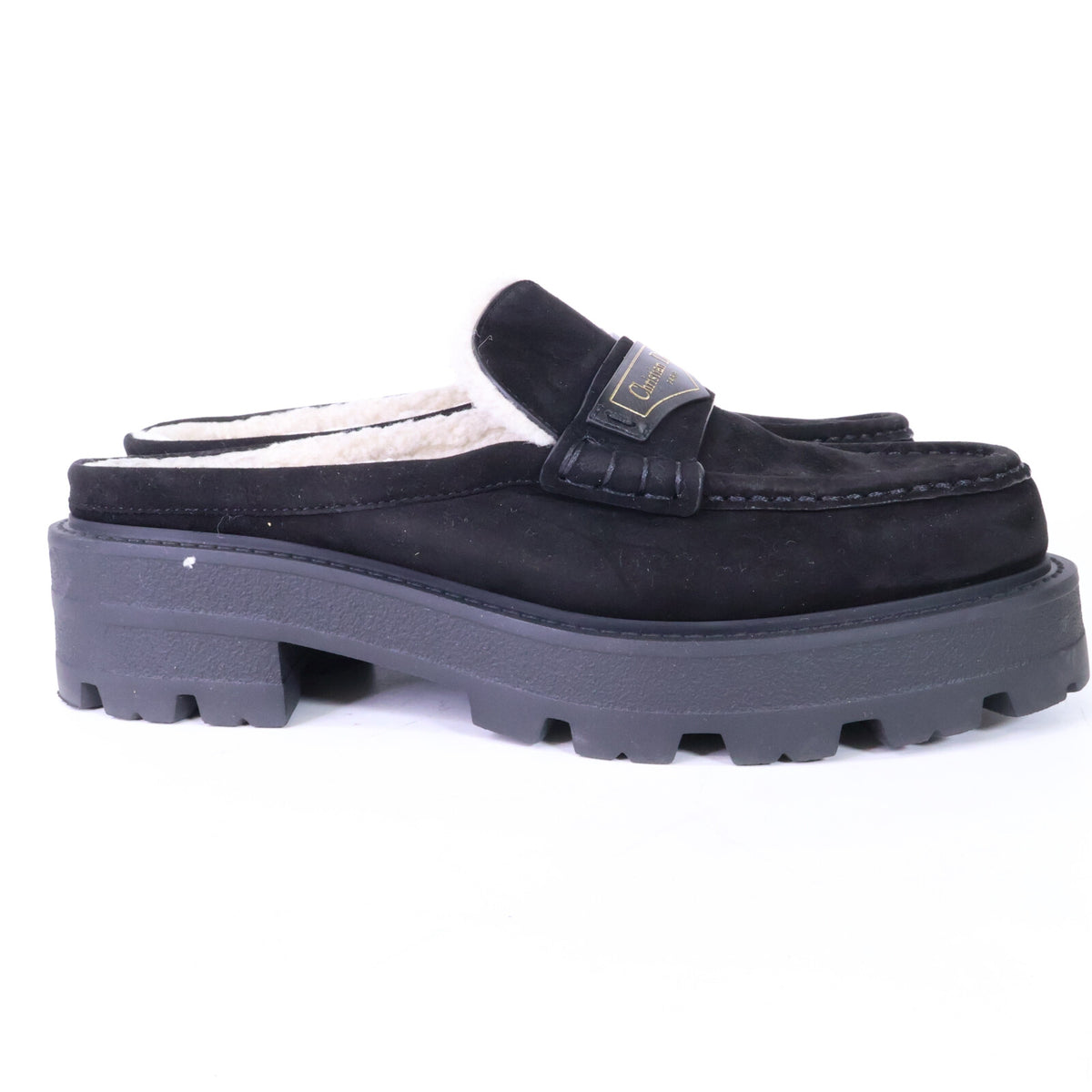 DIOR [Excellent condition] Dior Boy shearling mule shoes