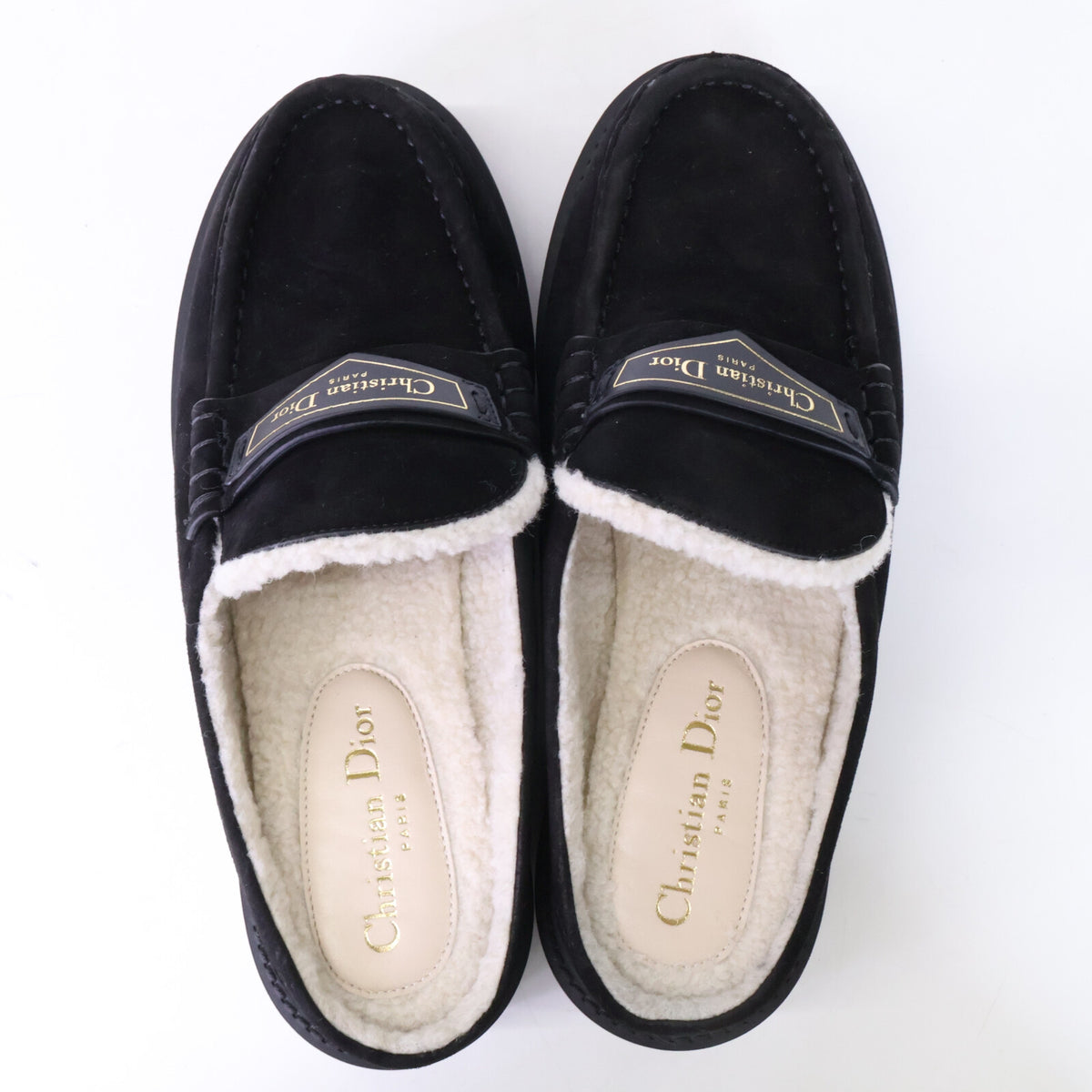 DIOR [Excellent condition] Dior Boy shearling mule shoes
